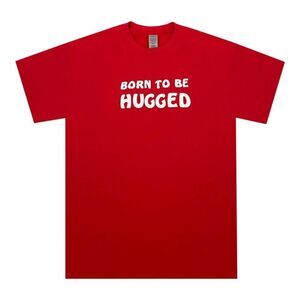 Vintage 80s 90s Born To Be Hugged Graphic Trendy Love TShirt Valentines Day ❤️